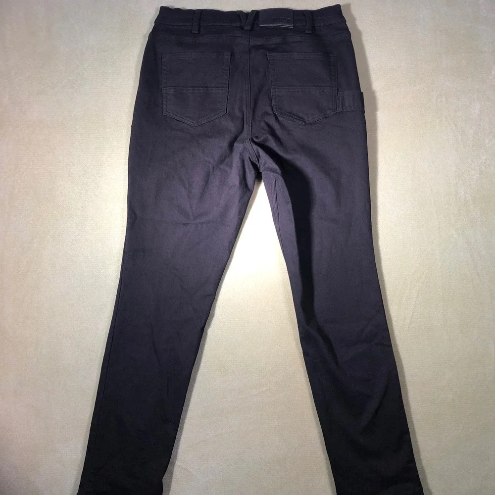 Duluth Trading Co Carpenter Pants Womens 12x31 Black Workwear Straight Leg
